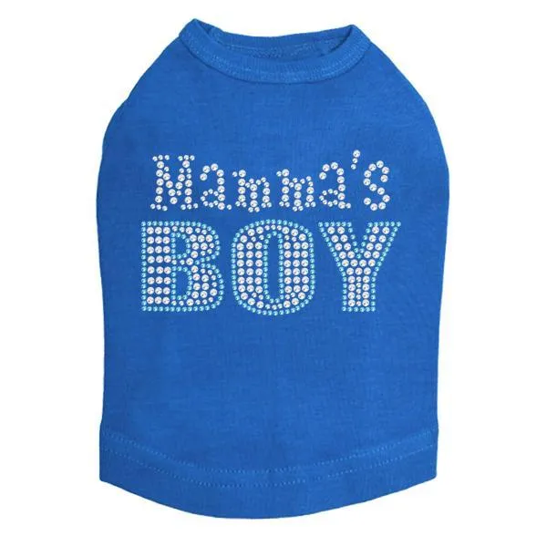 Mamma's Boy Rhinestone Dog Tank
