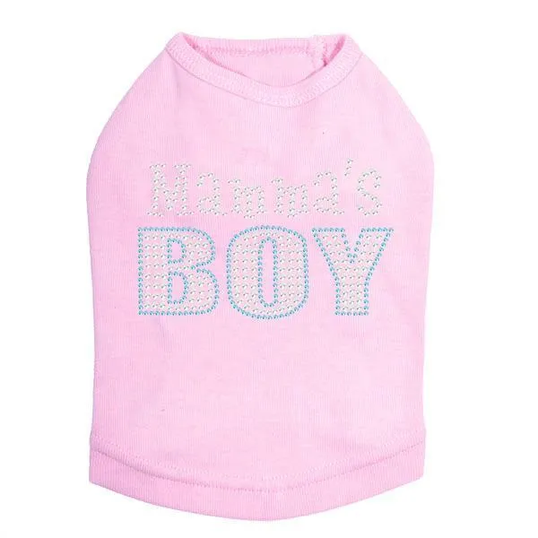 Mamma's Boy Rhinestone Dog Tank