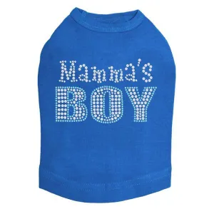 Mamma's Boy Rhinestone Dog Tank