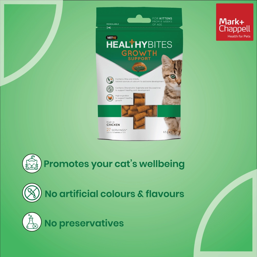 Mark and Chappell Healthy Bites Growth Support Kitten Treats