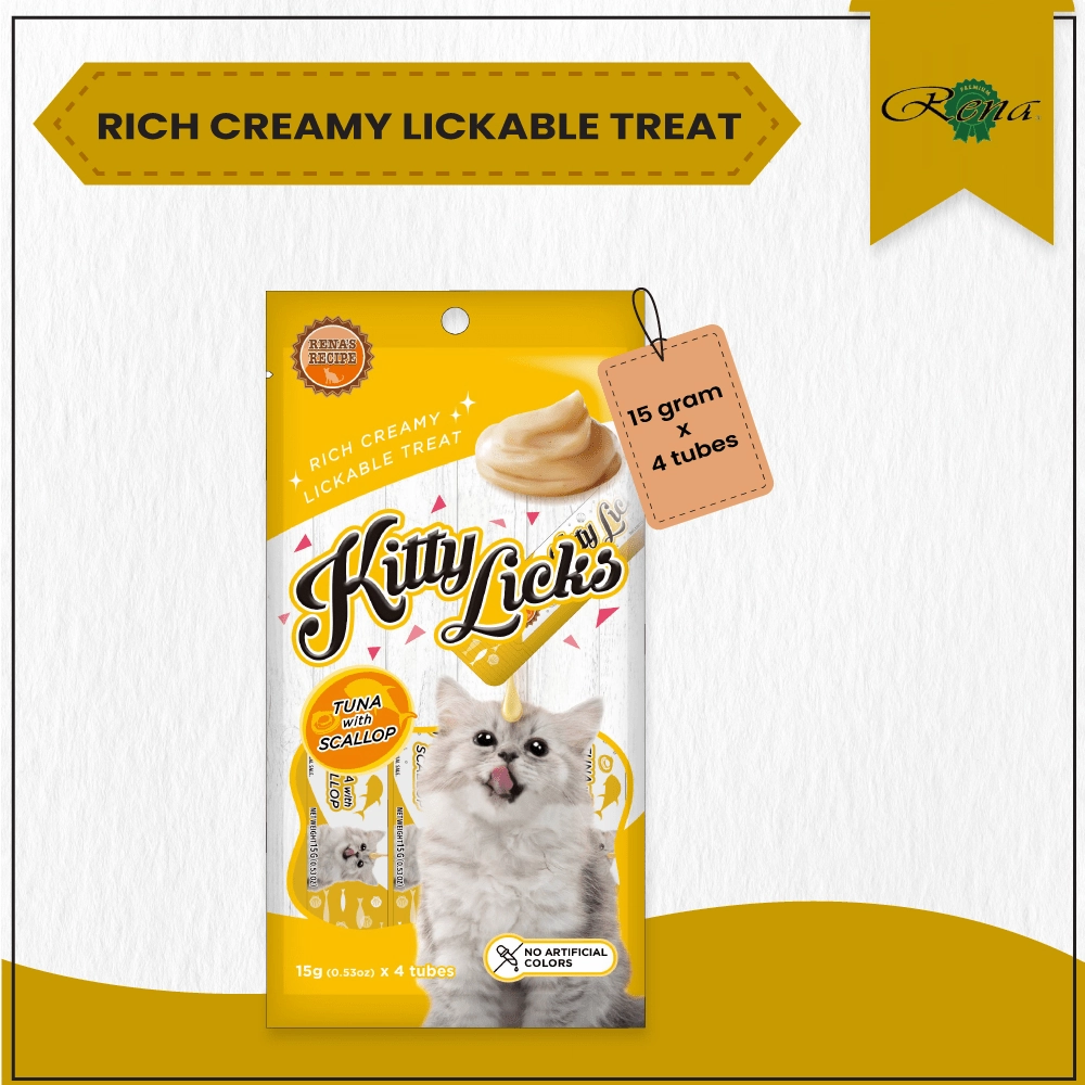 Me O Creamy Chicken & Liver and  Kitty Licks Tuna Scallop Cat Treats Combo