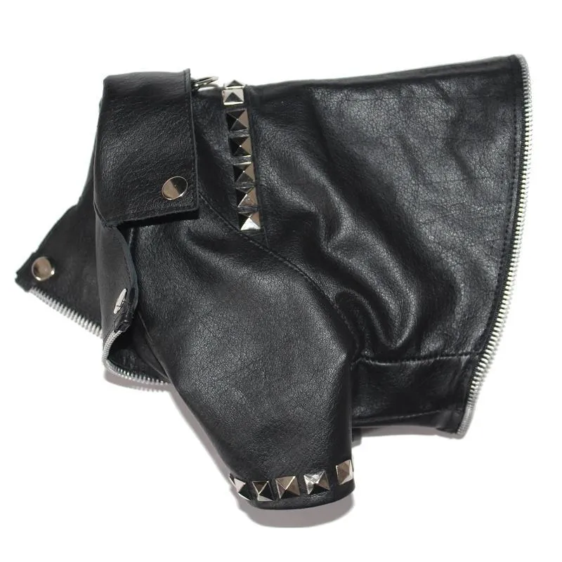 Megan Trainor Lips Are Movin Studded Leather Dog Coat