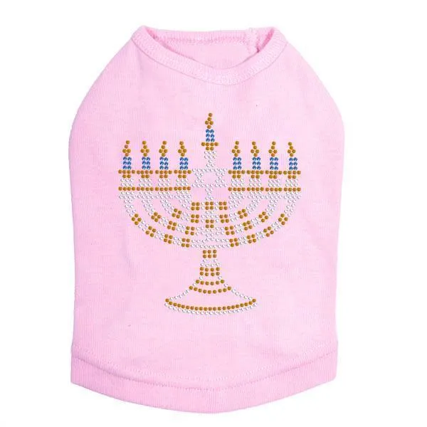 Menorah Rhinestone Dog Tank