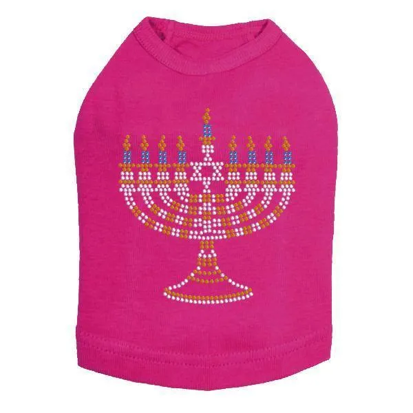 Menorah Rhinestone Dog Tank