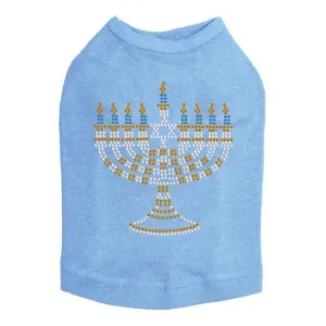 Menorah Rhinestone Dog Tank
