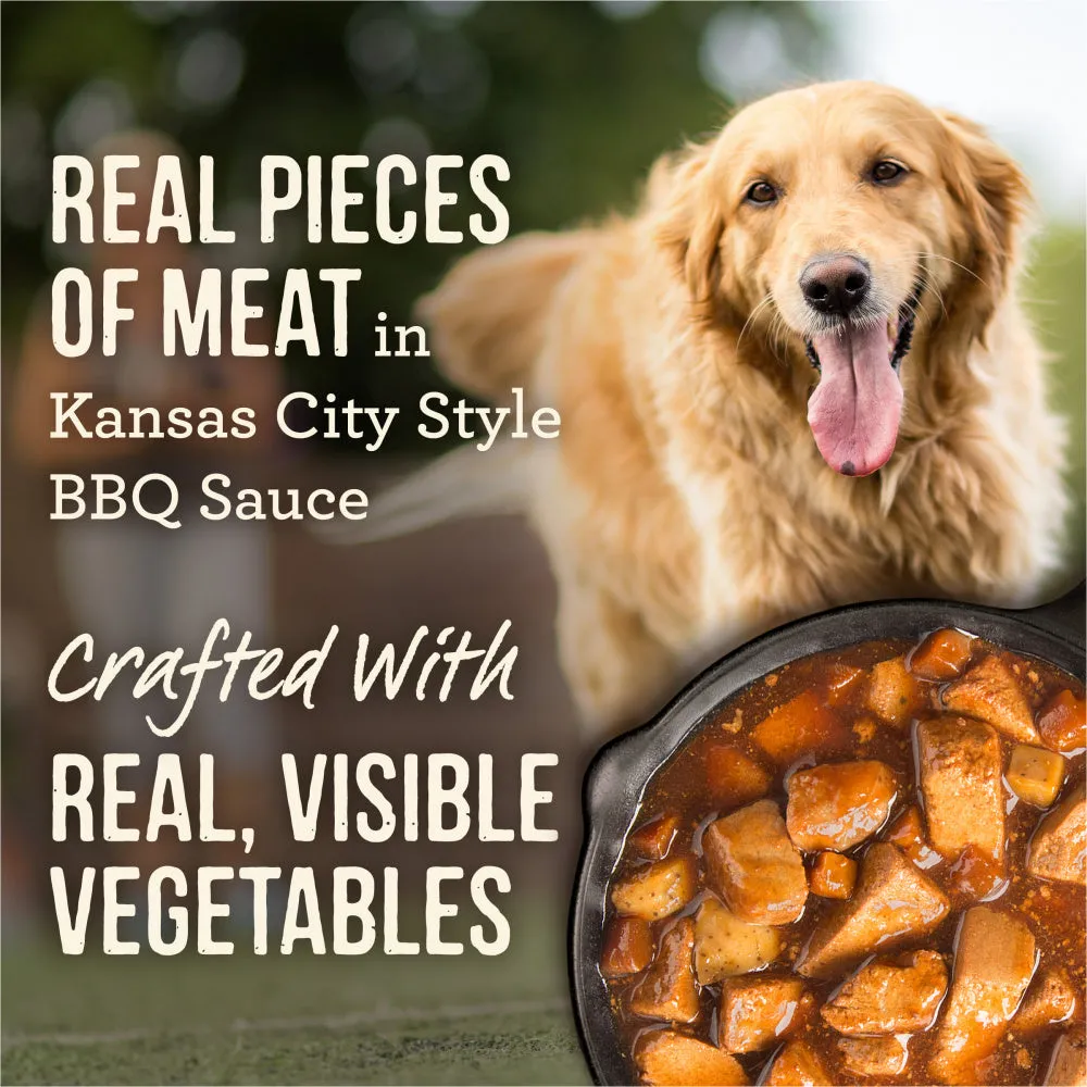 Merrick Grain Free Slow Cooked BBQ Kansas Style Pork Recipe Canned Dog Food