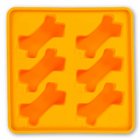 Messy Mutts Framed Silicone Treat Mold in Orange