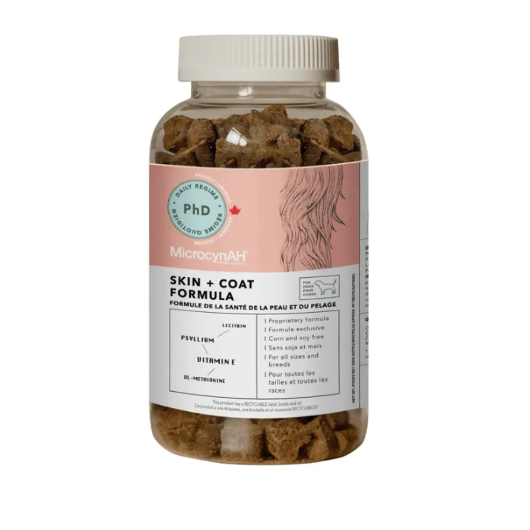 MicrocynAH PhD Dog Treats - Skin   Coat Health Formula 300g
