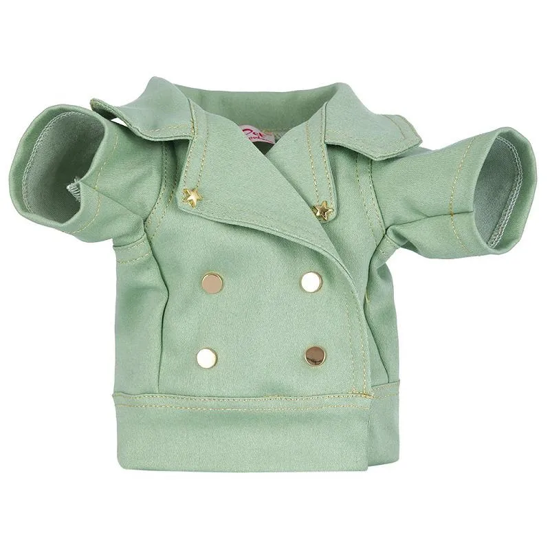 Mint Denim Biker Dog Coat