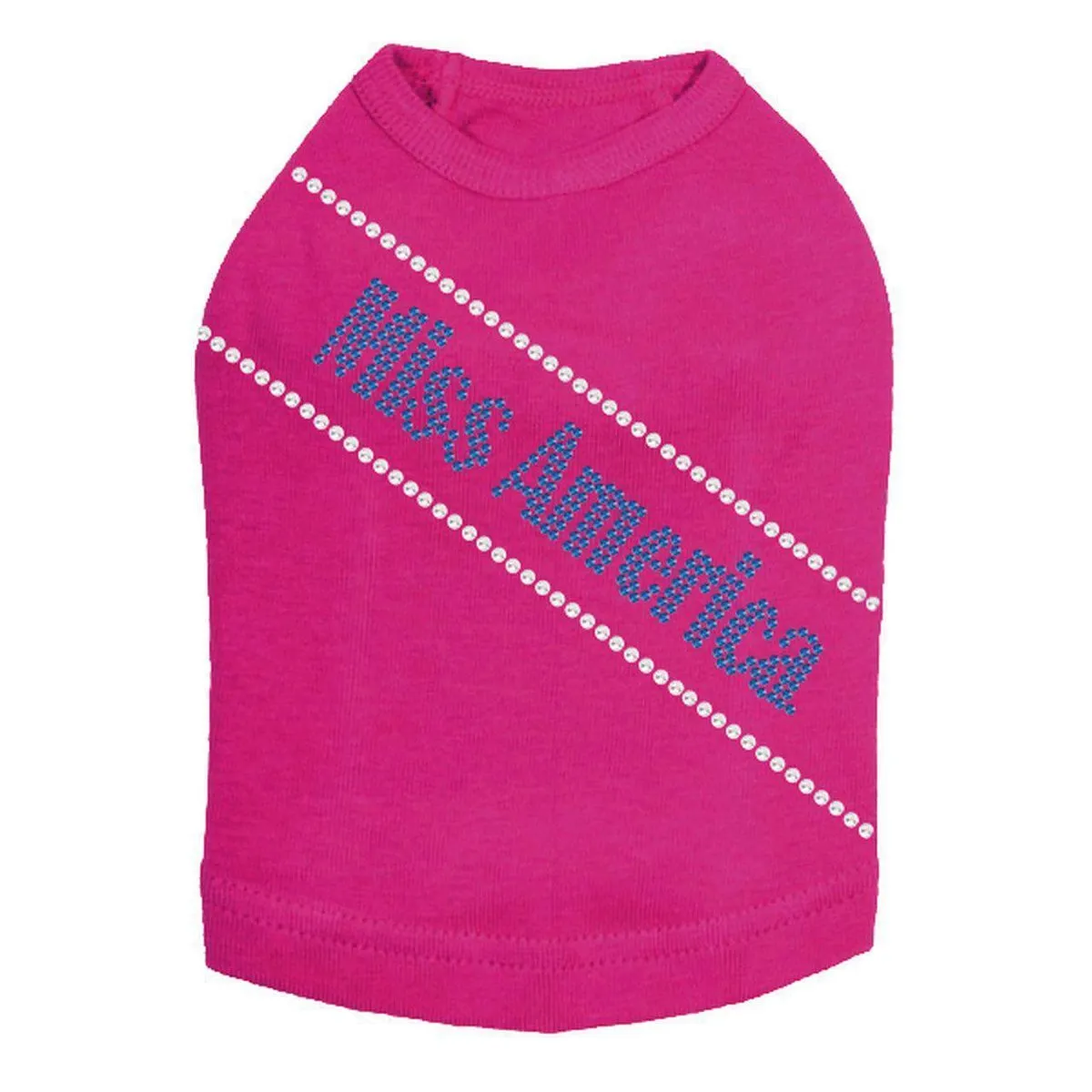 Miss America Rhinestone Dog Tank