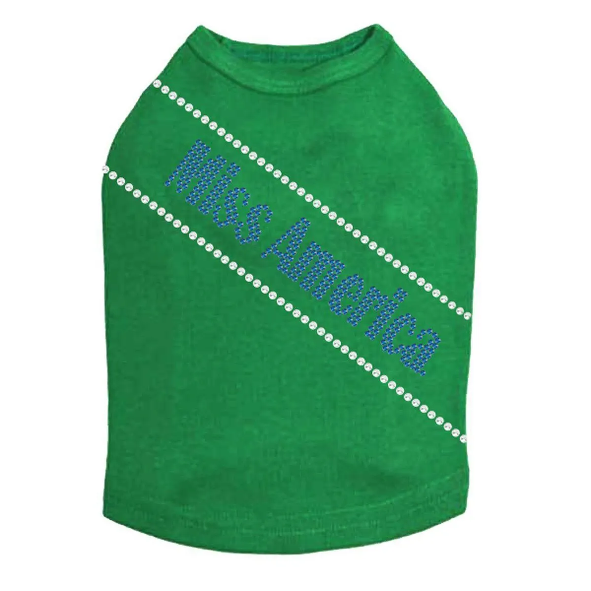 Miss America Rhinestone Dog Tank