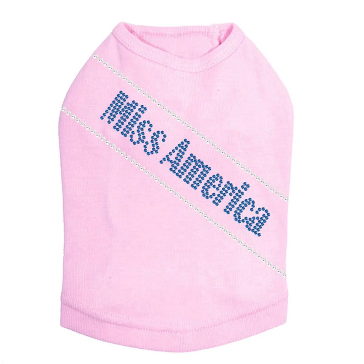 Miss America Rhinestone Dog Tank