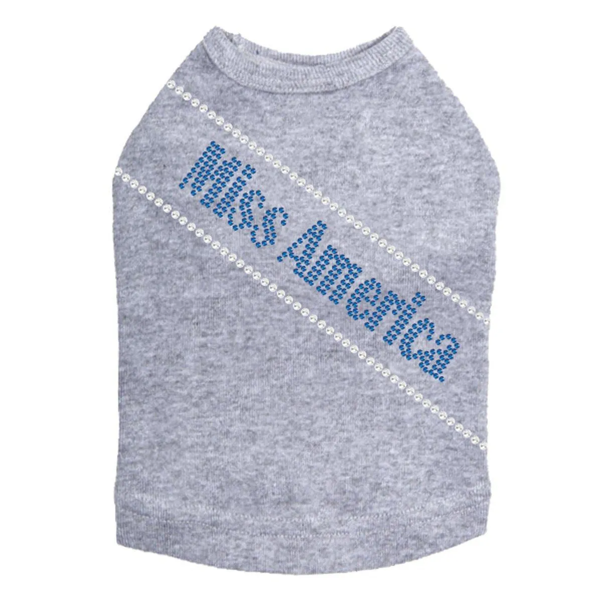 Miss America Rhinestone Dog Tank