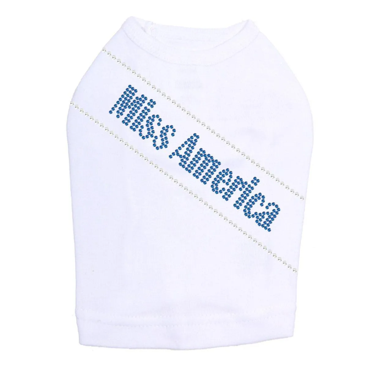 Miss America Rhinestone Dog Tank