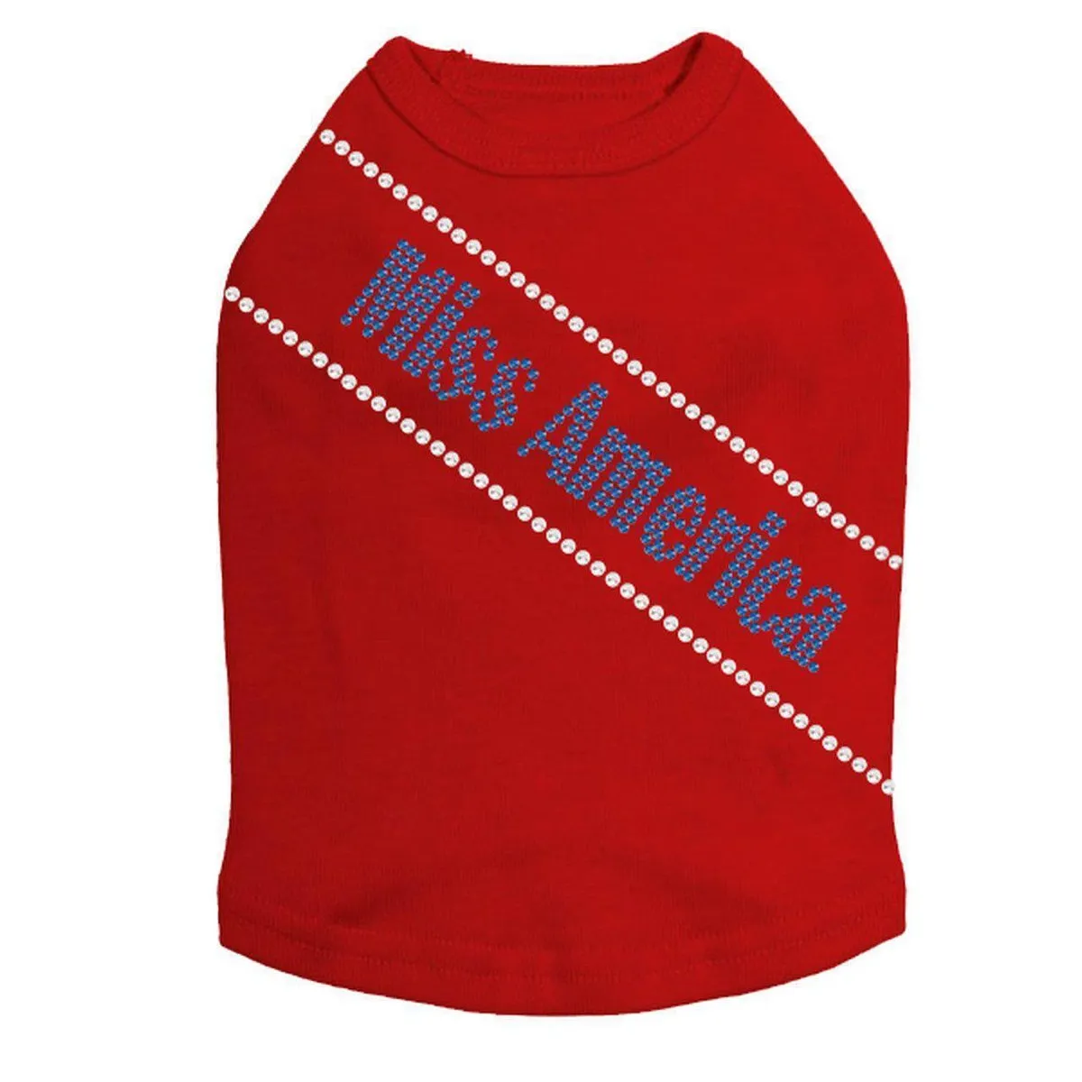 Miss America Rhinestone Dog Tank