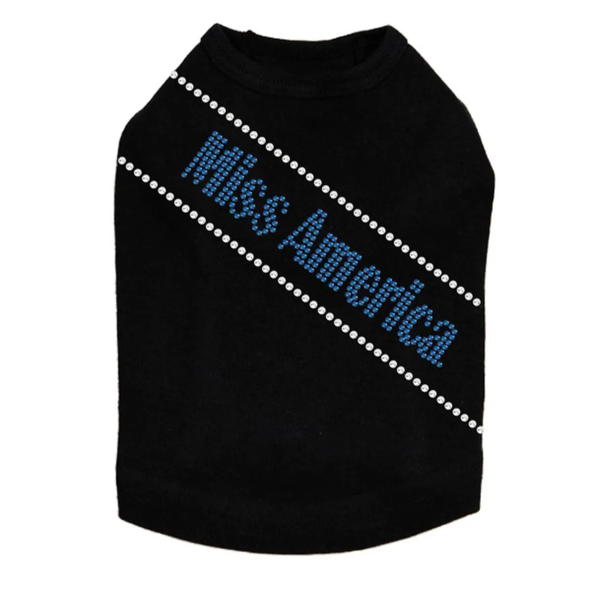 Miss America Rhinestone Dog Tank