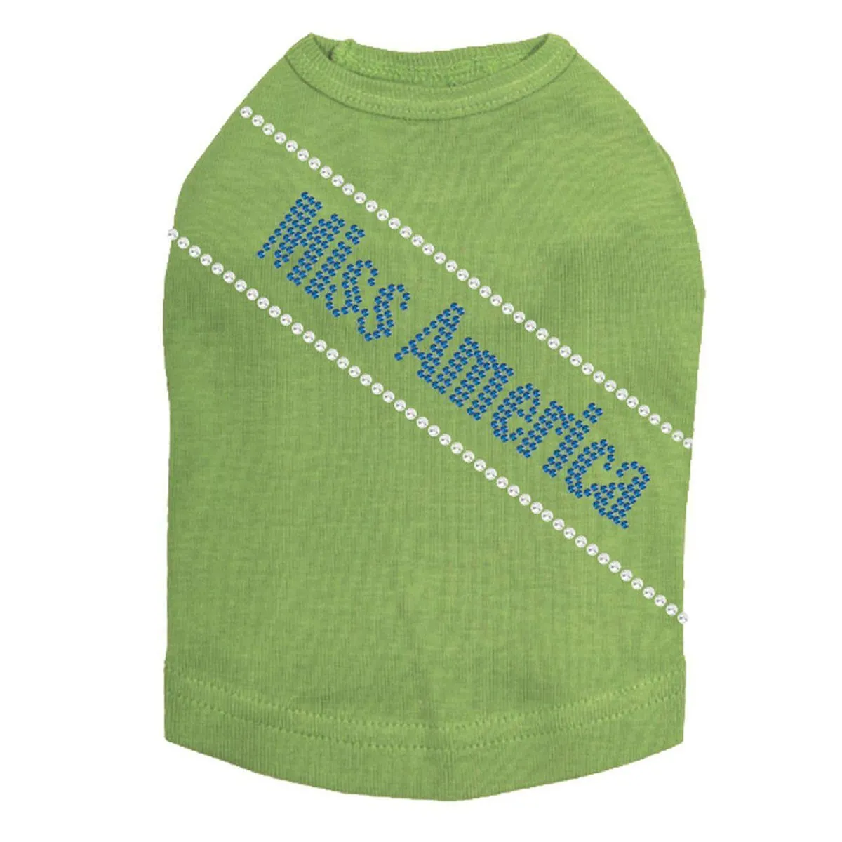 Miss America Rhinestone Dog Tank