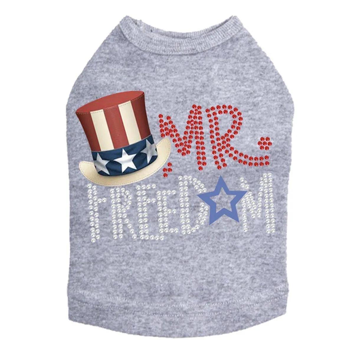 Mr. Freedom Rhinestone Dog Tank