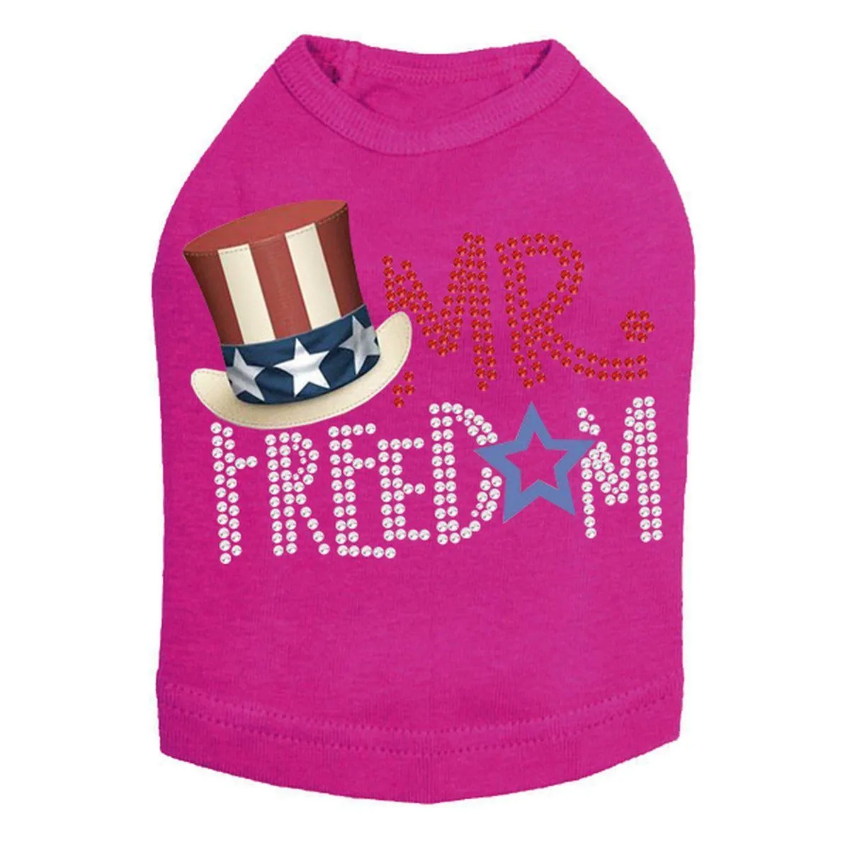 Mr. Freedom Rhinestone Dog Tank