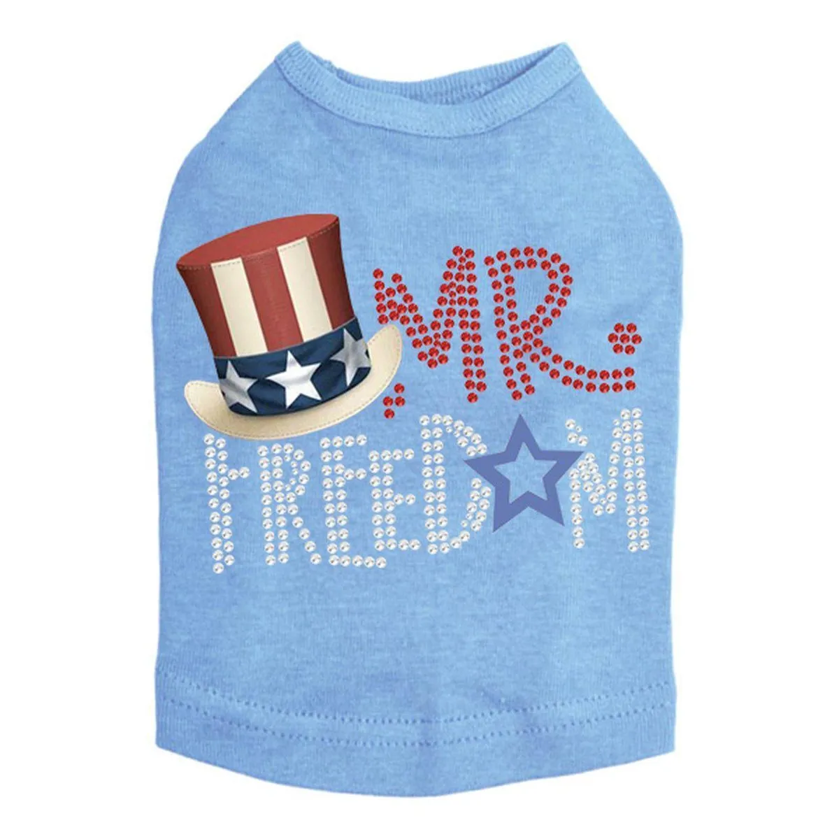 Mr. Freedom Rhinestone Dog Tank