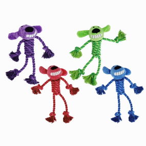 Multipet Rope Body Loofa Dog Toy