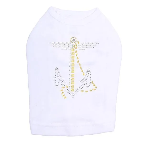 Nailhead Anchor Rhinestone Dog Tank