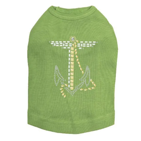 Nailhead Anchor Rhinestone Dog Tank