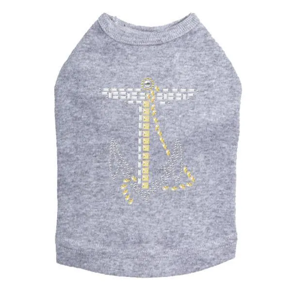 Nailhead Anchor Rhinestone Dog Tank