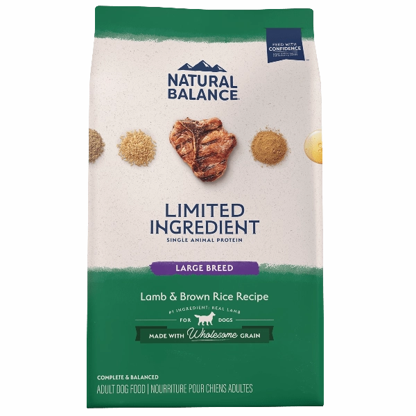 Natural Balance Limited Ingredient Lamb & Brown Rice Large Breed Recipe Dry Dog Food, 26lb