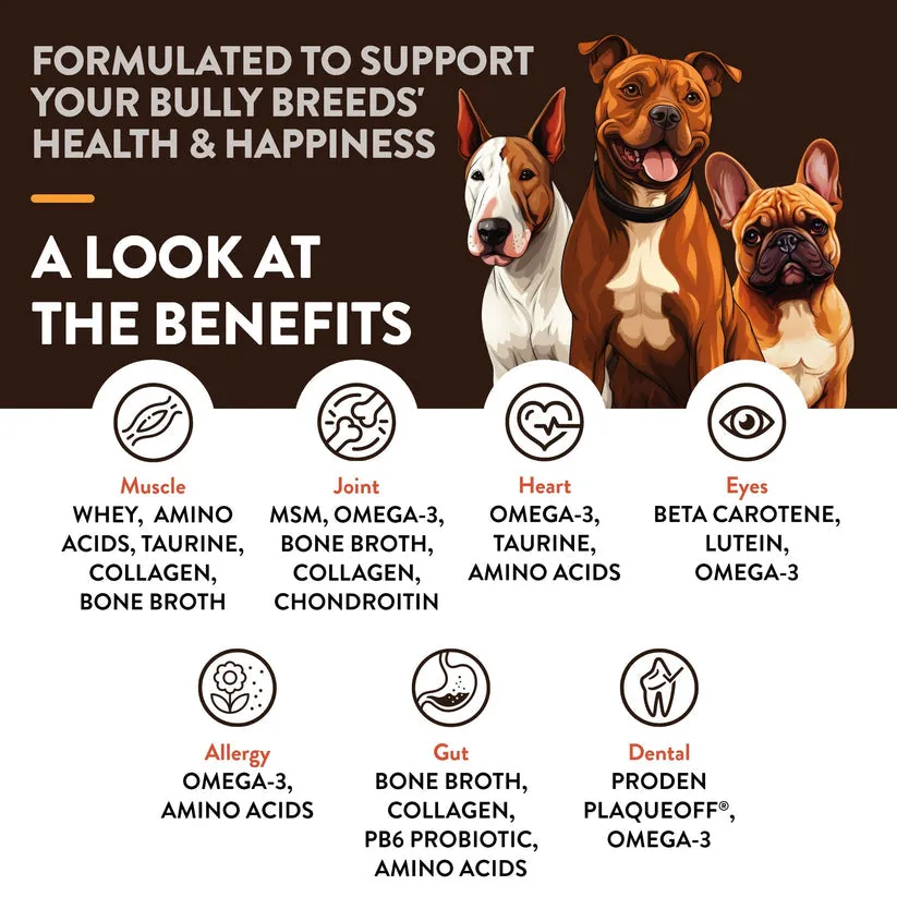 NaturVet Breed Specific Bully Breeds Soft Chews for Dogs