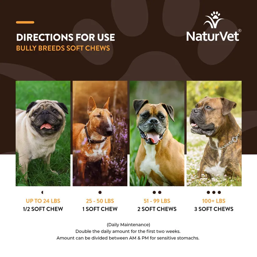 NaturVet Breed Specific Bully Breeds Soft Chews for Dogs