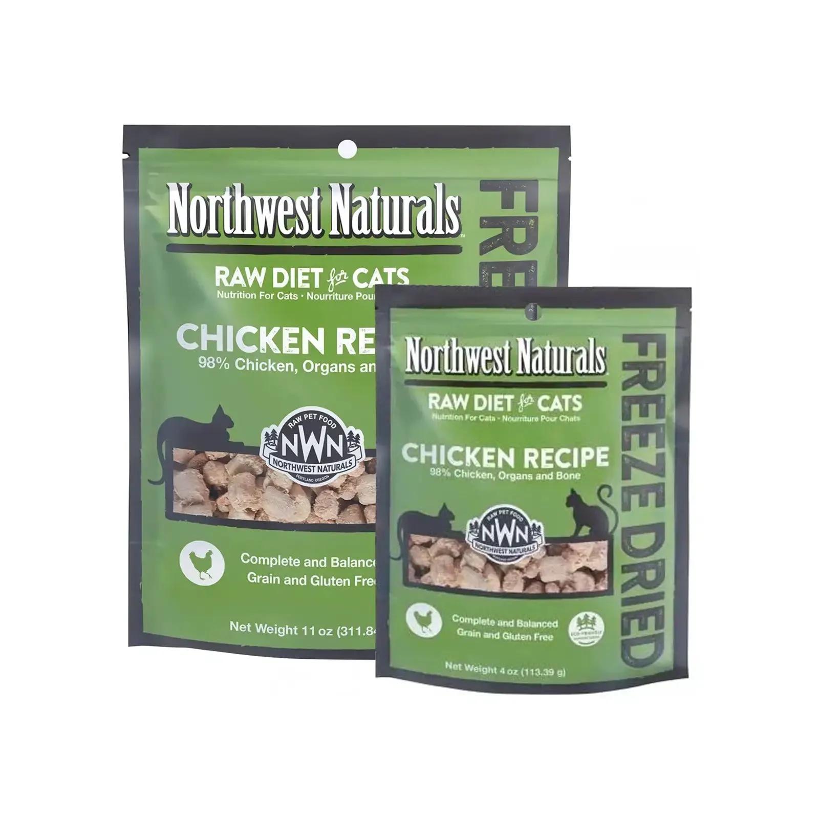 Northwest Naturals Freeze Dried Diets for Cats - Chicken Recipe