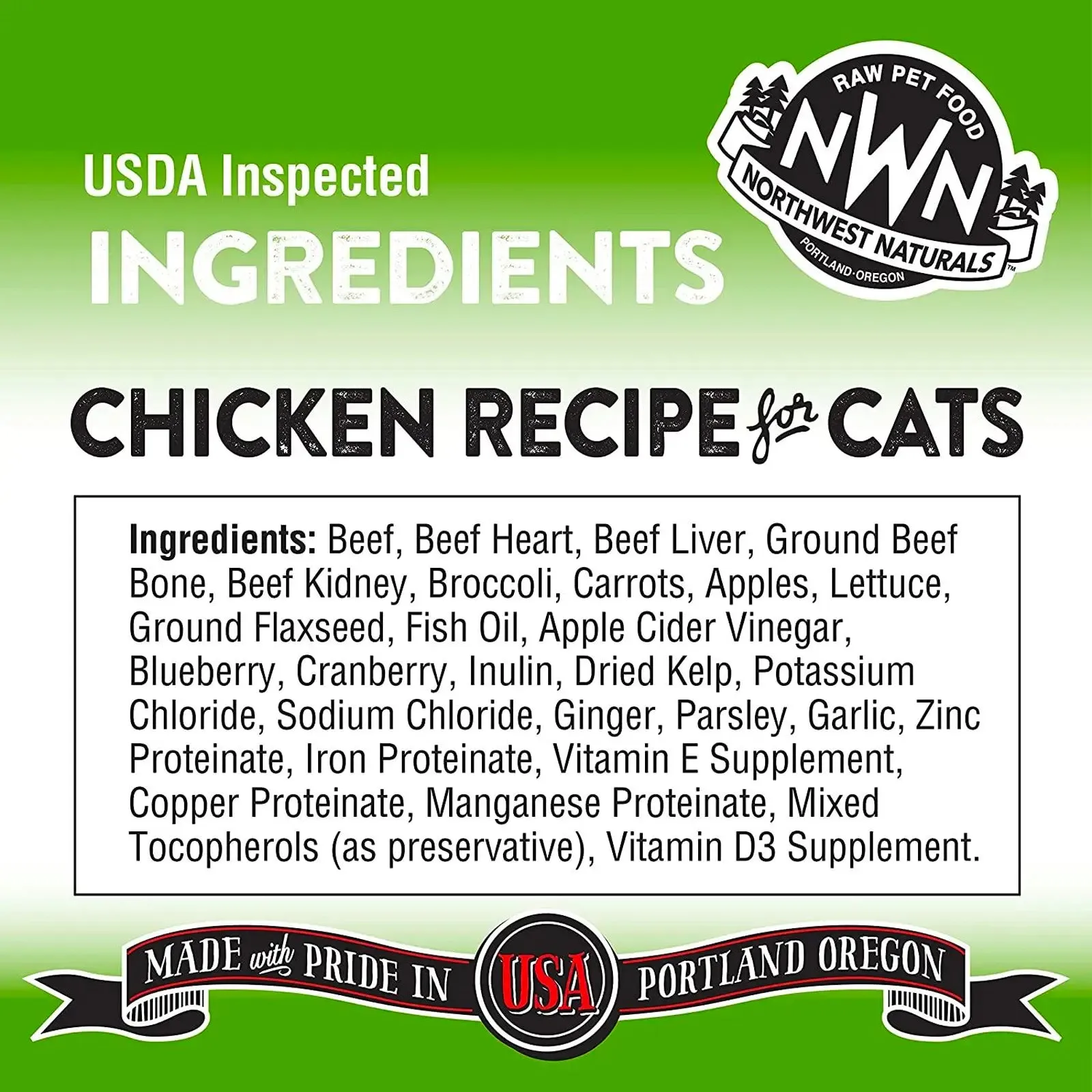 Northwest Naturals Freeze Dried Diets for Cats - Chicken Recipe