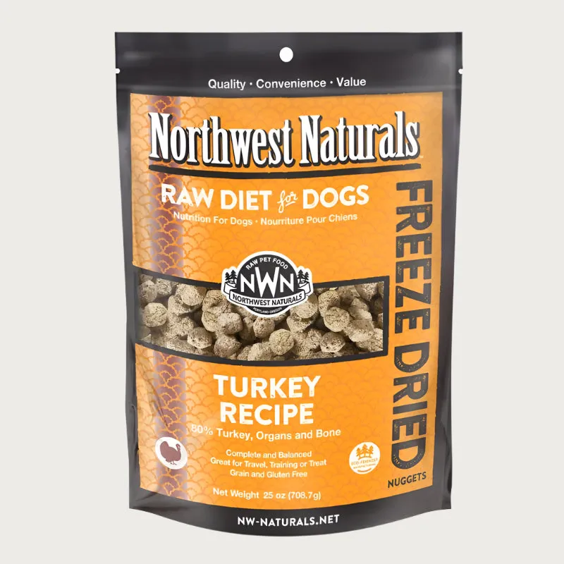 NORTHWEST NATURALS Freeze-Dried Raw Turkey Recipe for Dogs
