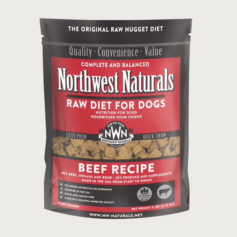 NORTHWEST NATURALS Frozen Raw Beef Recipe for Dogs