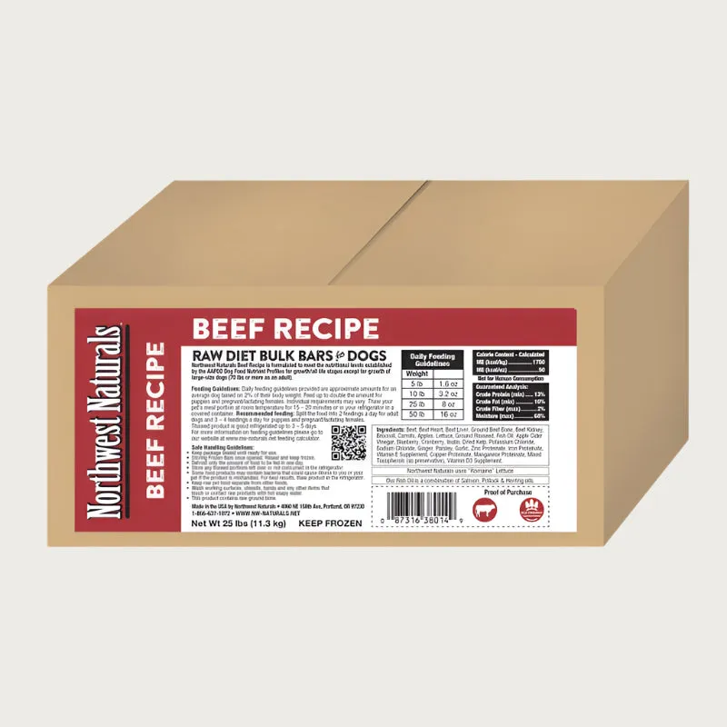 NORTHWEST NATURALS Frozen Raw Beef Recipe for Dogs