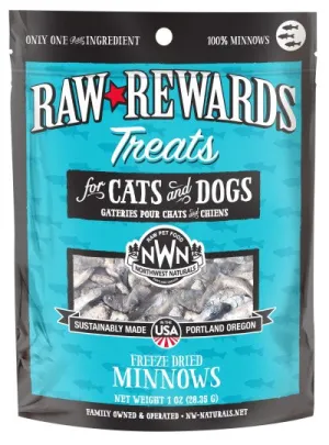 Northwest Naturals Raw Rewards Freeze-Dried Minnows Treats for Cats & Dogs