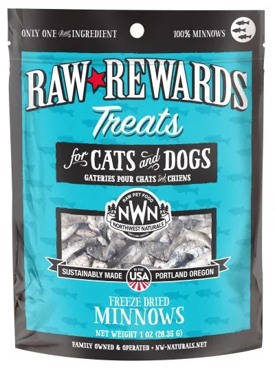 Northwest Naturals Raw Rewards Freeze-Dried Minnows Treats for Cats & Dogs
