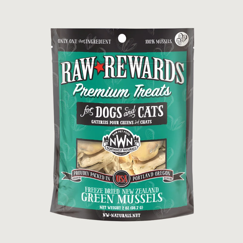 NORTHWEST NATURALS Raw Rewards Green Mussels Treats for Dogs & Cats