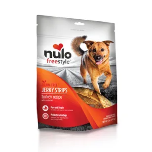 Nulo Freestyle Grain Free Jerky Strips Turkey & Cranberries Recipe Dog Treats