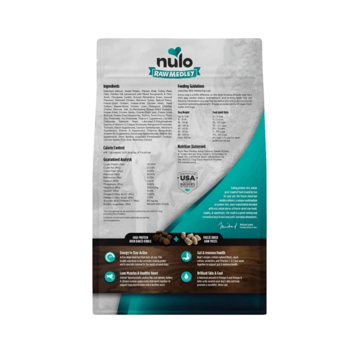 Nulo Raw Medley Dog Food - Salmon, Sweet Potato & Turkey Recipe