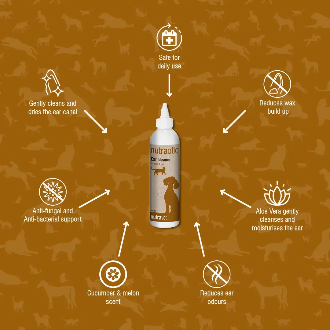 Nutravet- Nutraotic Ear Cleaner for Dogs & Cats 225ml