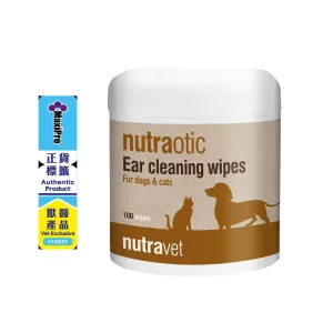 Nutravet - Nutraotic Ear Cleansing Wipes for Dogs & Cats 100 pcs