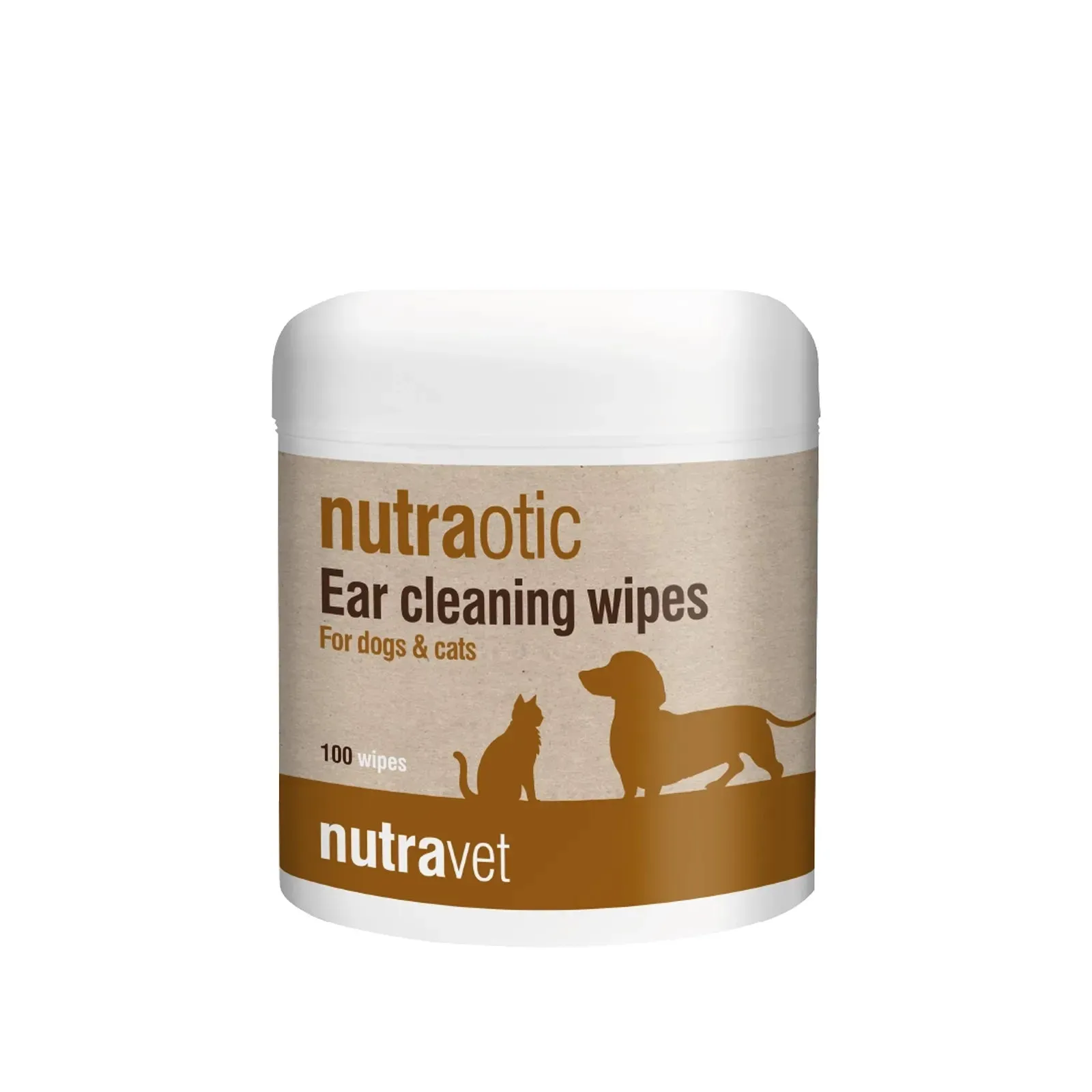 Nutravet - Nutraotic Ear Cleansing Wipes for Dogs & Cats 100 pcs