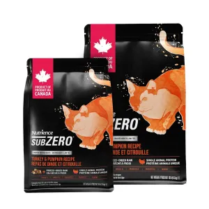 Nutrience - SubZero Limited Ingredients Cat Food - Turkey & Pumpkin Recipe