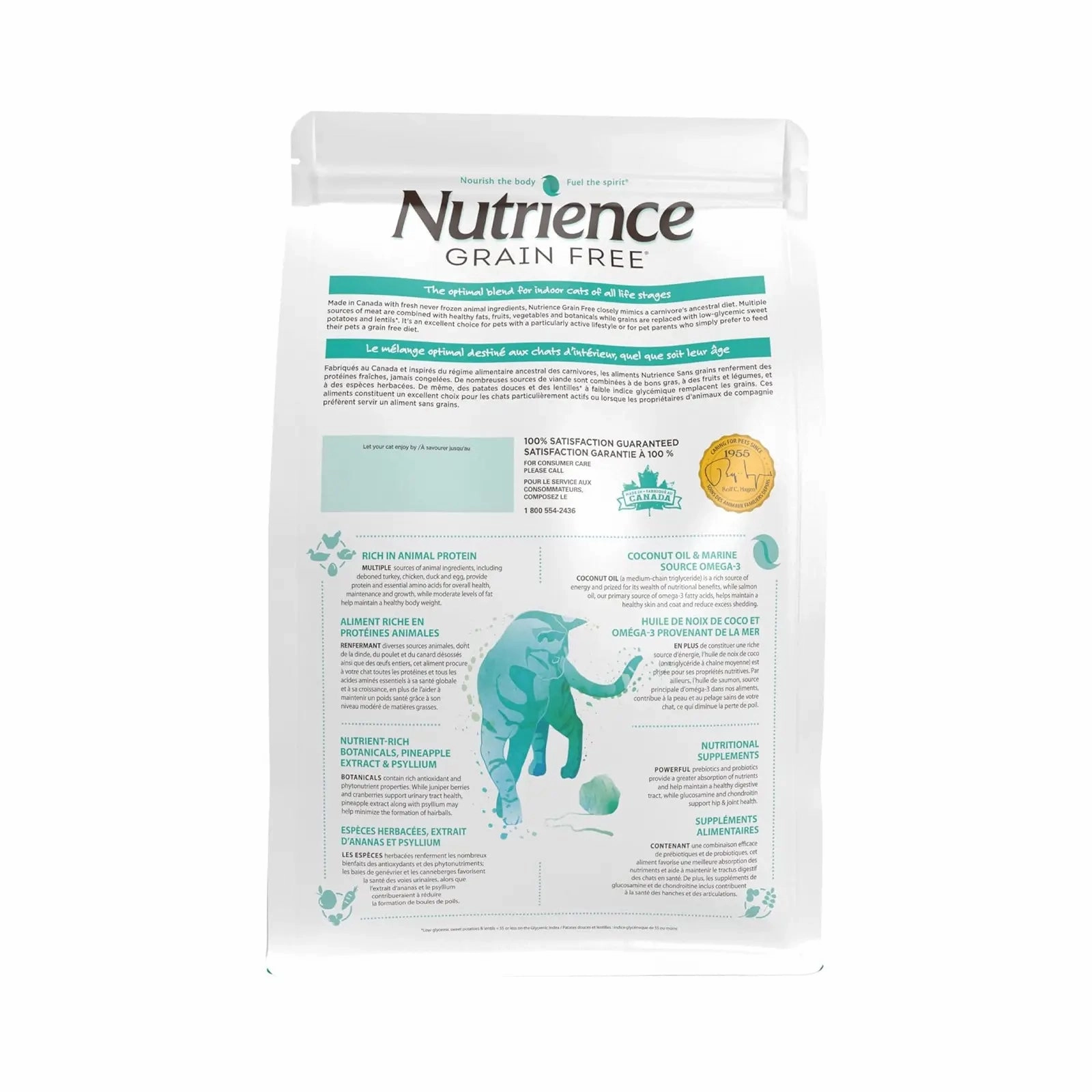 Nutrience Grain Free Cat Food - Indoor Cat  Turkey, Chicken & Duck 2.5kg