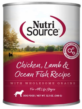 NutriSource Chicken, Lamb & Ocean Fish Canned Dog Food