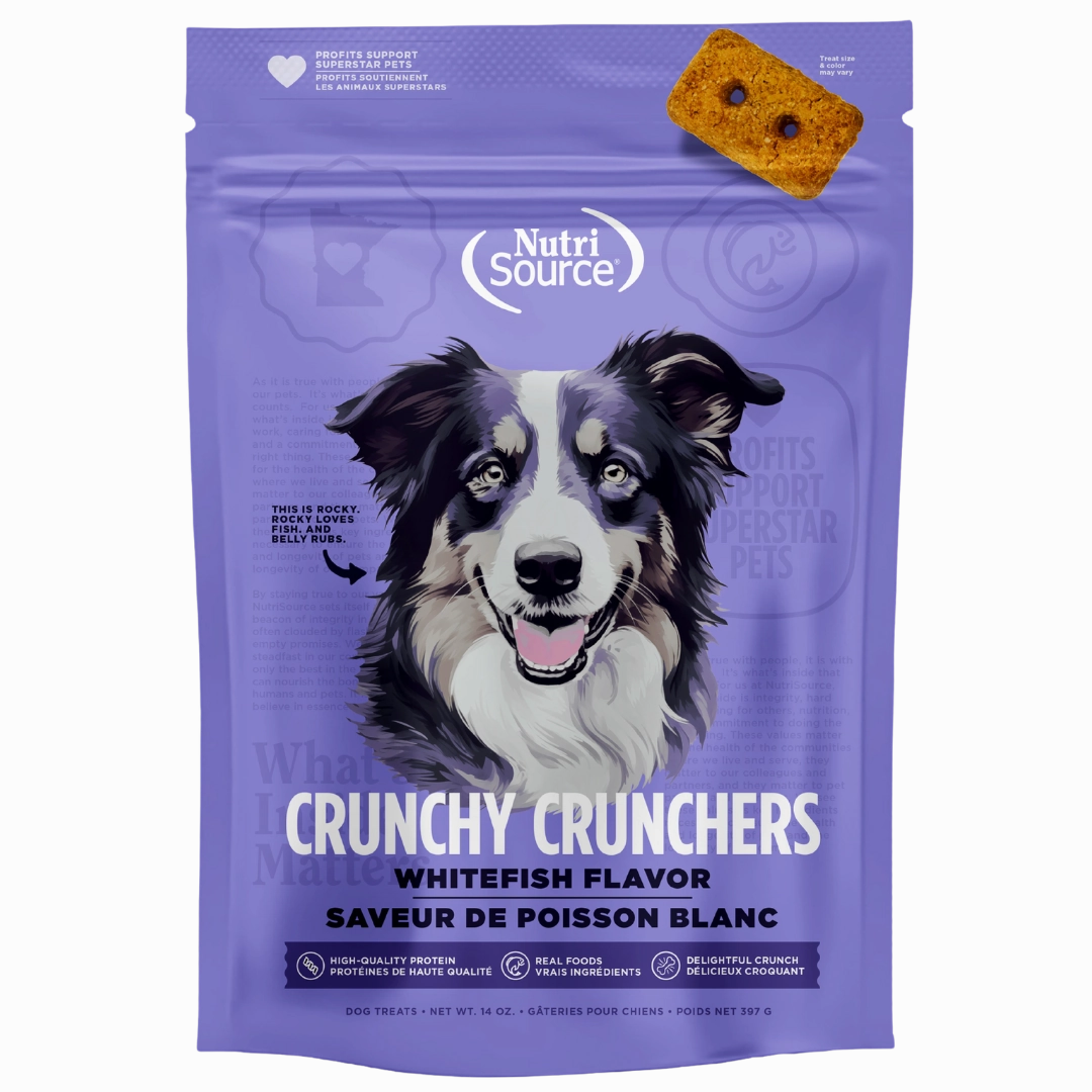 NutriSource Crunchy Crunchers Grain Free Whitefish Dog Treats