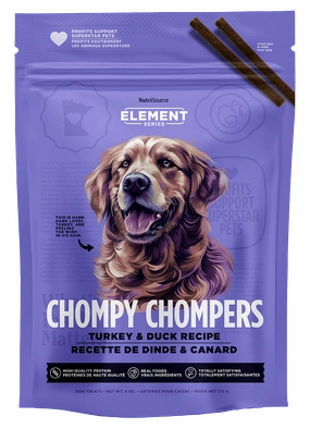 NutriSource Element Series Chompy Chompers Turkey & Duck Dog Treats