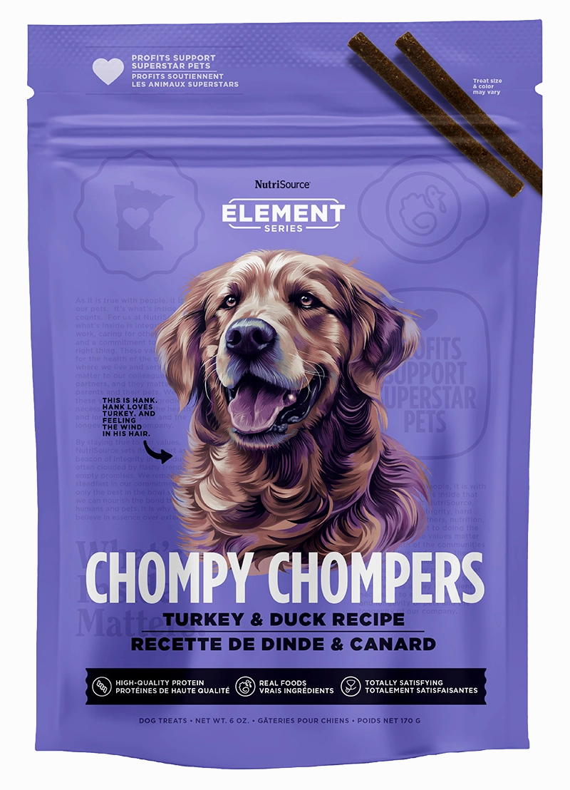 NutriSource Element Series Chompy Chompers Turkey & Duck Dog Treats